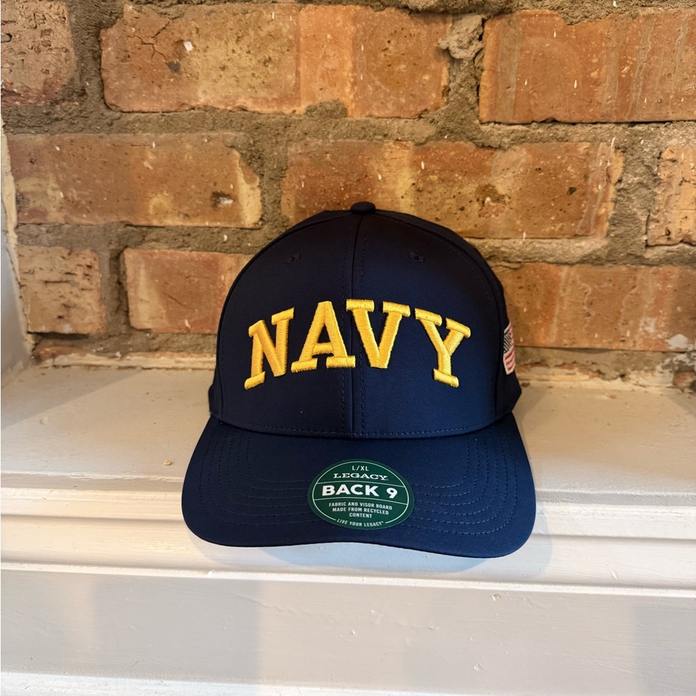 NWT NAVY Embroidered Cap
